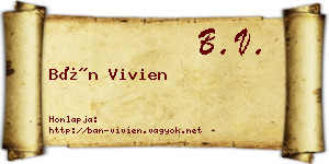 Bán Vivien névjegykártya